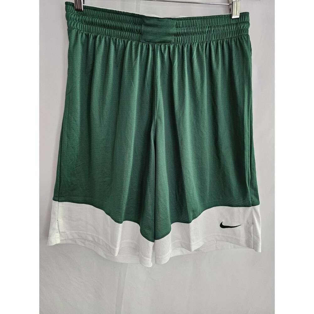 Nike Shorts Men's Dri-Fit Green & White Size Large Tall
